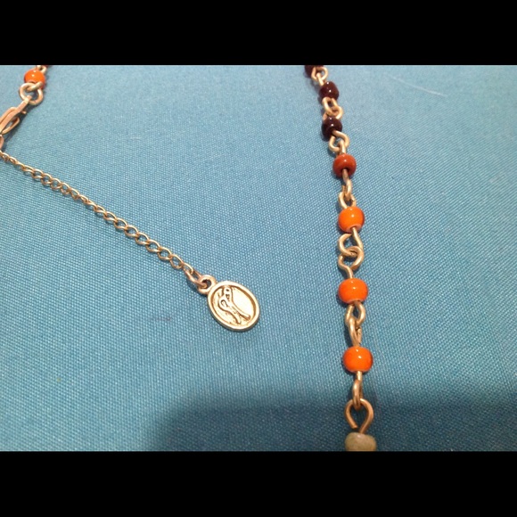 Buddha multi colored brass necklace - Picture 5 of 16